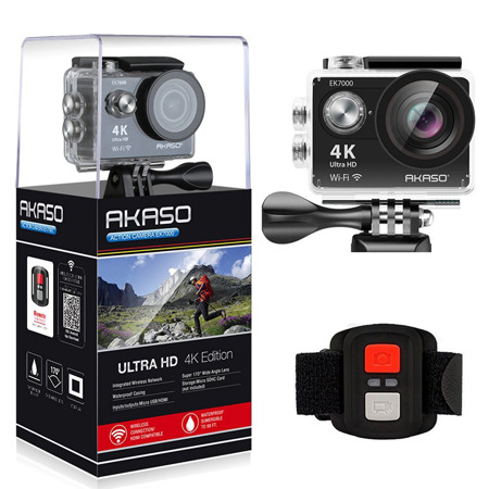 AKASO EK7000 12MP 4K Ultra HD Waterproof Action Camera with Wi-Fi $49.99