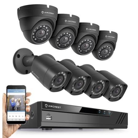 Amcrest HD 1080P 8 Channel DVR with 2MP IP67 4x Bullet Cameras & 4x