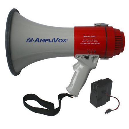 Amplivox Mity-Meg Plus Megaphone with Rechargeable Lithium-ion Battery Pack