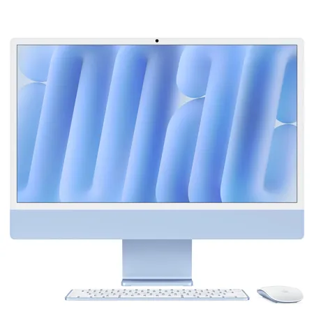 Apple iMac 24" with Retina 4.5K, M4 with 10-Core CPU & 10-Core GPU, Late 2024, Blue 32GB 2TB SSD Gigabit Ethernet MagicKeyboard w/TouchID & Numeric Key Standard Display
