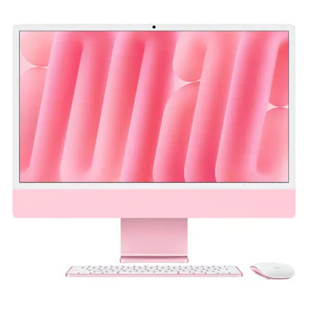 Apple iMac 24" with Retina 4.5K, M4 with 10-Core CPU & 10-Core GPU, Late 2024, Pink 32GB 2TB SSD Gigabit Ethernet MagicKeyboard w/TouchID & Numeric Key Nano-Texture Display
