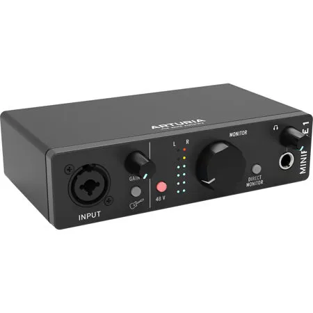 Arturia MiniFuse 1 Portable 1x2 USB Type-C Audio Interface, Black