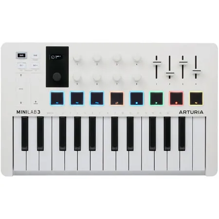Arturia MiniLab 3 25-Key MIDI Keyboard Controller, White 231501