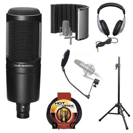 Audio-Technica Cardioid Condenser Microphone Recording Setup Kit AT2020 K1