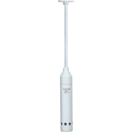 Audix M55 Installed Sound Omnidirectional Hanging Ceiling Microphone With Height Adjustment White