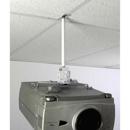 Alzo Digital Short Suspended Drop Ceiling Video Projector Mount With Scissor Clamp For T Bar Attachment 10 Drop