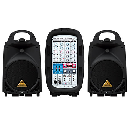 Behringer Europort EPA300 Ultra-Compact 300-Watt 6-Channel Portable PA System with Digital Effects and FBQ Feedback Detection, 50Hz-25kHz Frequency