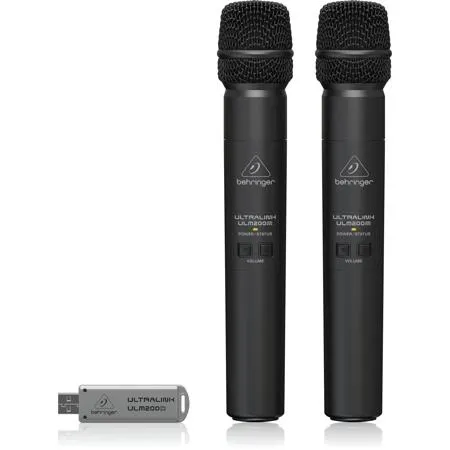 Behringer ULM202 ワイヤレスマイク 2本セット Behringer Ultralink ULM202USB Wireless USB Dual Microphone System
