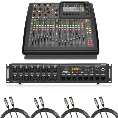 Behringer X32 Compact Mixing Console Bundle with Digital Snake I/O Box & Cables