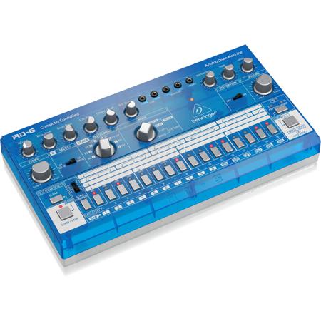 Behringer RD-6-BB Analog Drum Machine with 8 Drum Sounds, Blue 000