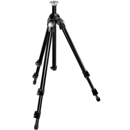 Manfrotto 3001b Pro Black Tripod Legs Only With Dual Position Center Column Side Arm Quick Action Leg Lever Locks 3001bpro