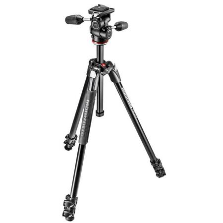 Manfrotto 290 Xtra 3-Section Aluminum Tripod with 804 3-Way Pan and Tilt  Head