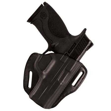 Black Leather Belt Slide Gun Holster fits Smith & Wesson M&P Shield 45,40 9mm 
