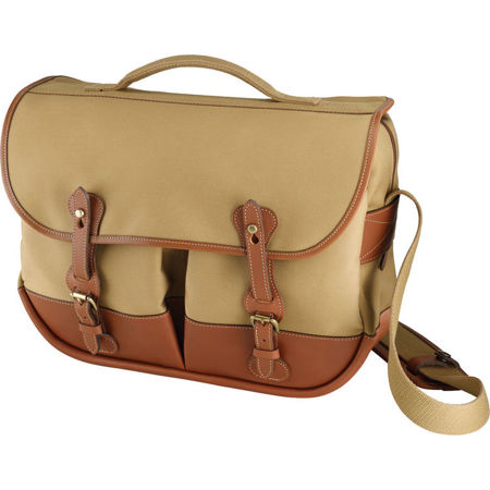 tan leather camera bag