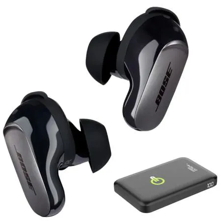 Bose QuietComfort Ultra Wireless Noise Cancelling Earbuds Black With Power Bank