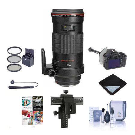canon ef 180mm f 3 5l macro usm af lens kit usa with 72mm photo essentials filter kit lens cap leash professional lens cleaning kit flashpoint