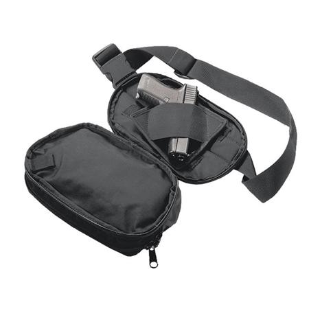 black nylon fanny pack