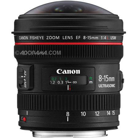 Canon EF 8-15mm f/4.0L USM Wide Fisheye Zoom Lens - Refurbished