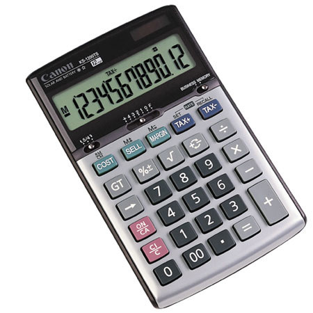 canon ks 1200ts 12 digit desktop calculator with tax function 8508a013 calculator with