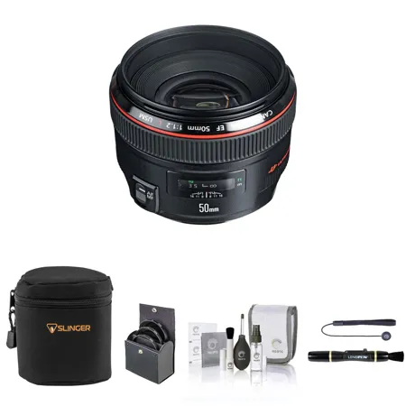 Canon EF 50mm f/1.2L USM Lens with Essentials Kit 1257B002 EK