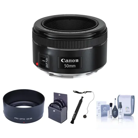 Canon EF 50mm f/1.8 STM Lens, Bundle with Included Value