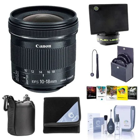 Canon EF-S 10-18mm f/4.5-5.6 IS STM Lens with Premium Accessories