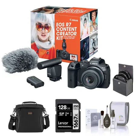 Canon EOS R7 Mirrorless Camera with 18-45mm Lens & Creator Kit, w