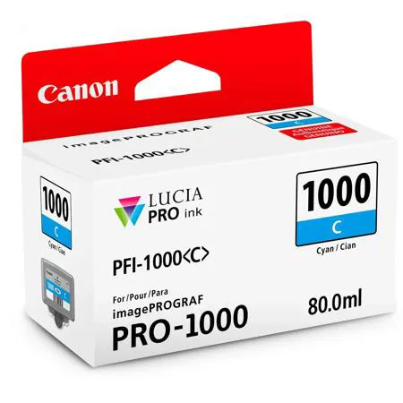 Canon PFI-1000 C Cyan LUCIA PRO ink for imagePROGRAF PRO-1000 0547C002