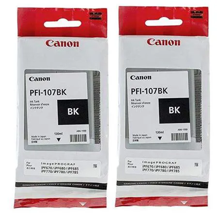 Canon 2X PFI-107 130ml Ink Tank for Canon iPF680/685/780/785