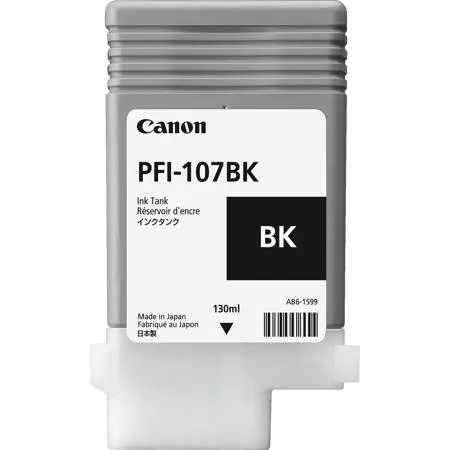 Canon PFI-107 130ml Ink Tank for Canon iPF680/685/780/785, Black