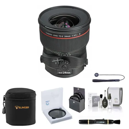 Canon TS-E 24mm f/3.5L II Tilt-Shift Lens with Essentials Kit