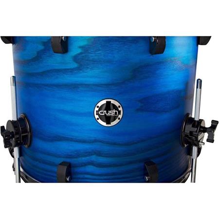 Crush Drums Chameleon Ash Series 14x13 Floor Tom Drum Trans Satin Blue C2a14x13205