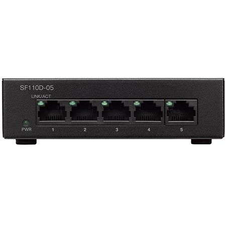 Cisco SF110D-05 5-port 10/100 Unmanaged Switch with Metal Chassis 