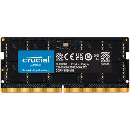 Crucial 32GB (2x16GB) DDR5 5600MHz CL46 SODIMM Memory Module Kit