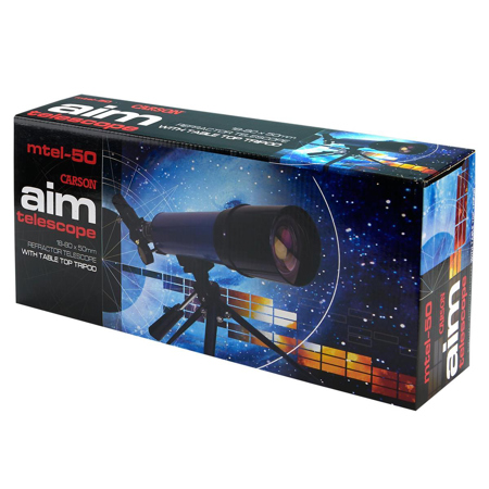 Carson 20-80x50 Aim Table Top Tripod Refractor Telescope