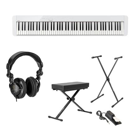 Casio PX-S1000 Privia 88-Key Slim Digital Console Piano with Headphones,  Stand, Bench, and Pedal