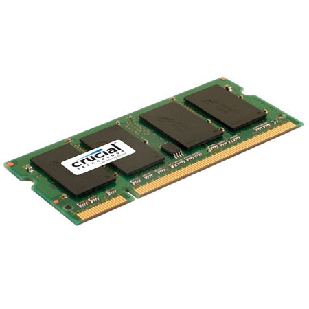 Crucial 4GB Single DDR2 800MHz (PC2-6400) CL6 SODIMM 200-Pin Notebook Memory Module CT51264AC800
