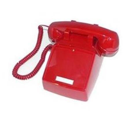 Cortelco 250047vbandl Desk No Dial Corded Telephone Red 2500ndl Rd