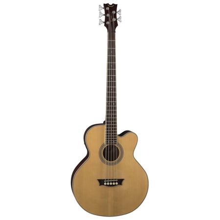 Dean 5 String Acoustic Bass Guitar - Dean Cutaway Semi Acoustic Bass 5 String Guitar Satin Natural Eabc5