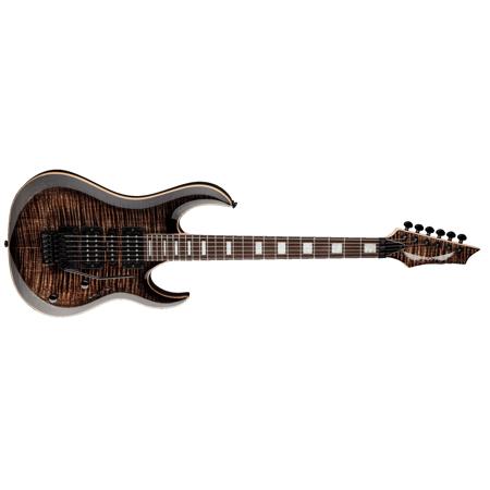 Dean MAB3 FM TBK Michael Batio Flame Top Solid-Body Electric Guitar, Trans Black