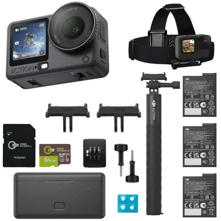 DJI Osmo Action 6 Camera Adventure Combo + 64GB microSD + Head