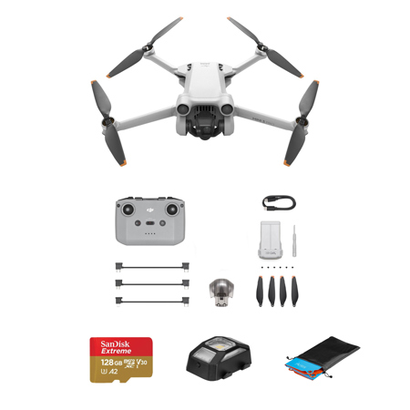 DJI Mini 3 Pro Drone with RC-N1 Remote Controller with Essential Accessories Kit