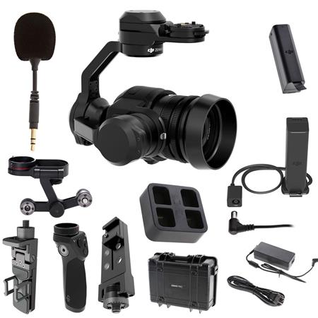 DJI Osmo Pro Kit includes X5 camera with 15mm f/1.7 Lens Pro Combo  ,Universal Mount, Handle Kit ,Extended Battery, X5 Adapter, FM-15 Flexi  Mic, Hard 