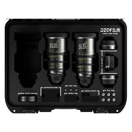 Verdorren Werkloos Middelen DZOFILM Pictor 20-55mm & 50-125mm T2.8 Super35 Cine Lens Bundle for PL/EF,  Black DZO-7220001B/2B-BUNDLE