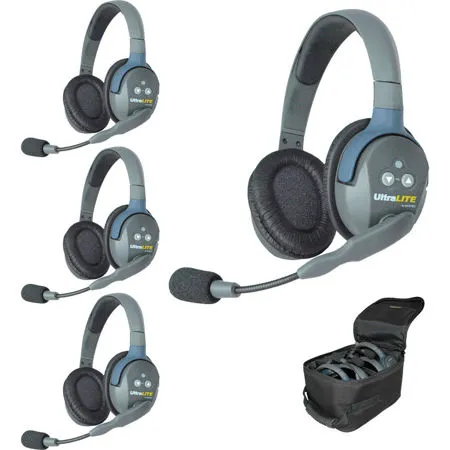 Eartec Ultralite ワイアレスインカム 4set Eartec UL4D UltraLITE 4-Person Dual-Ear Headset System UL4D - Adorama