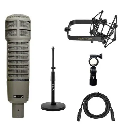 Electro-Voice RE20 Microphone and Desktop Broadcaster Kit F
