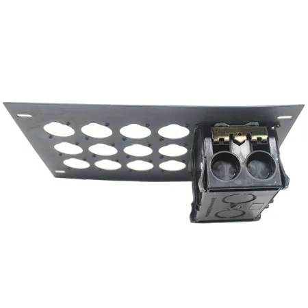 Elite Core FBL-PLATE-12+AC Pocket Plate with AC Duplex for FBL Floor Box, Black