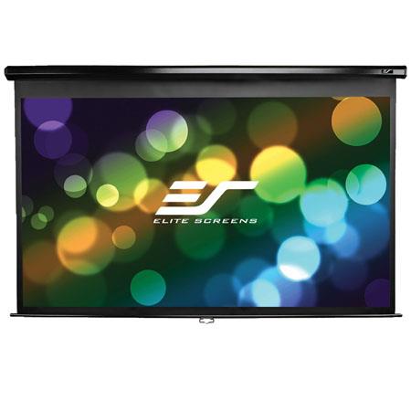 Pull Down Manual Projector Screen with AUTO LOCK Elite Screens Manual Series Movie Home Theater 8K / 4K Ultra HD 3D Ready 2-YEAR WARRANTY M71UWS1 71-INCH 1:1
