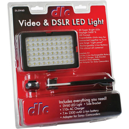 DLC DV112A Video /& DSLR AA /& Li-ion LED Light Kit with Variable Light Output