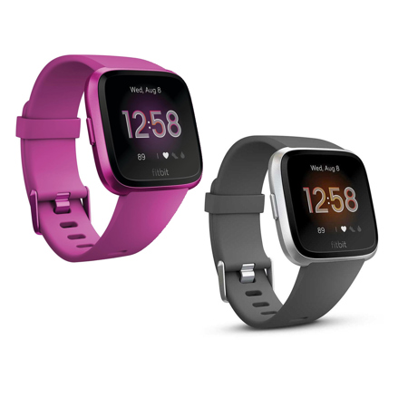 Fitbit Versa Lite Fitness Watch - His & Her - Mulberry/Mulberry And ...